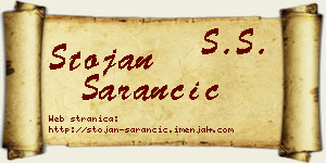 Stojan Šarančić vizit kartica